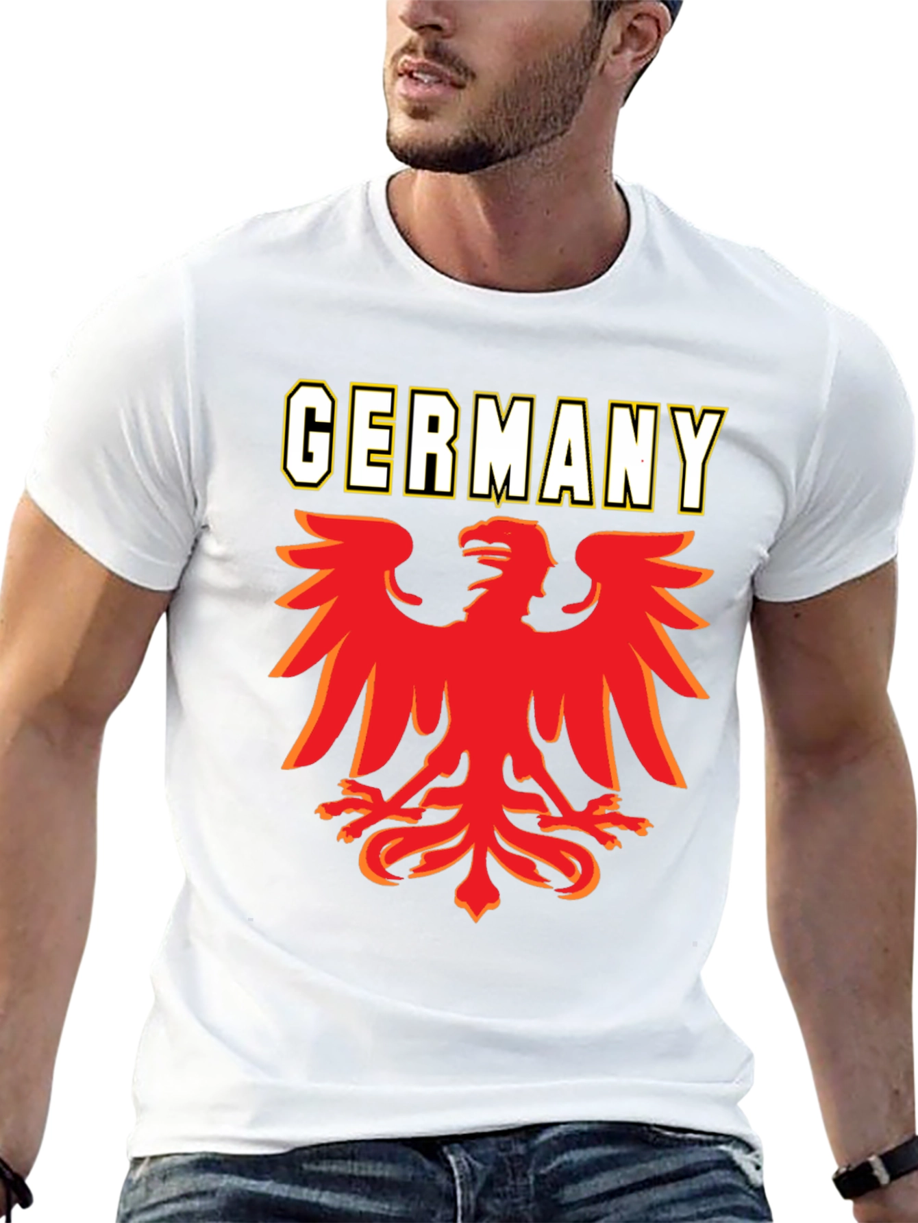 Germany Eagle Graphic T-Shirt - Black