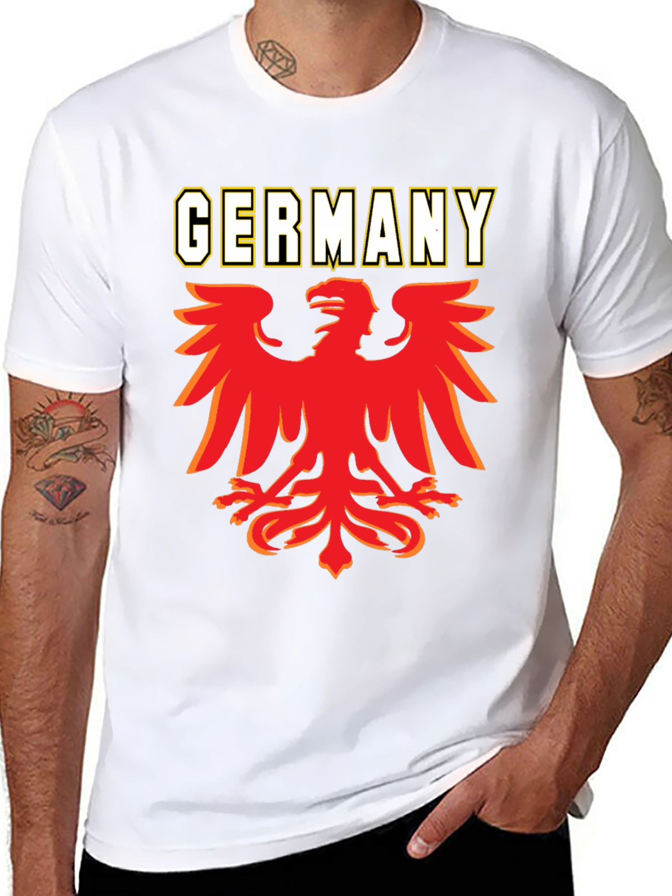 Germany Eagle Graphic T-Shirt - Black