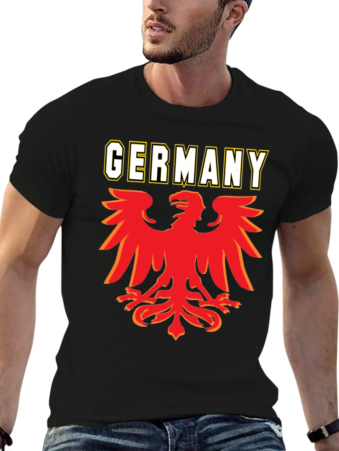 Germany Eagle Graphic T-Shirt - Black