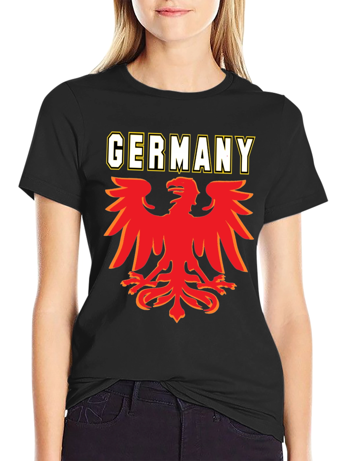 Germany Eagle Graphic T-Shirt - Black