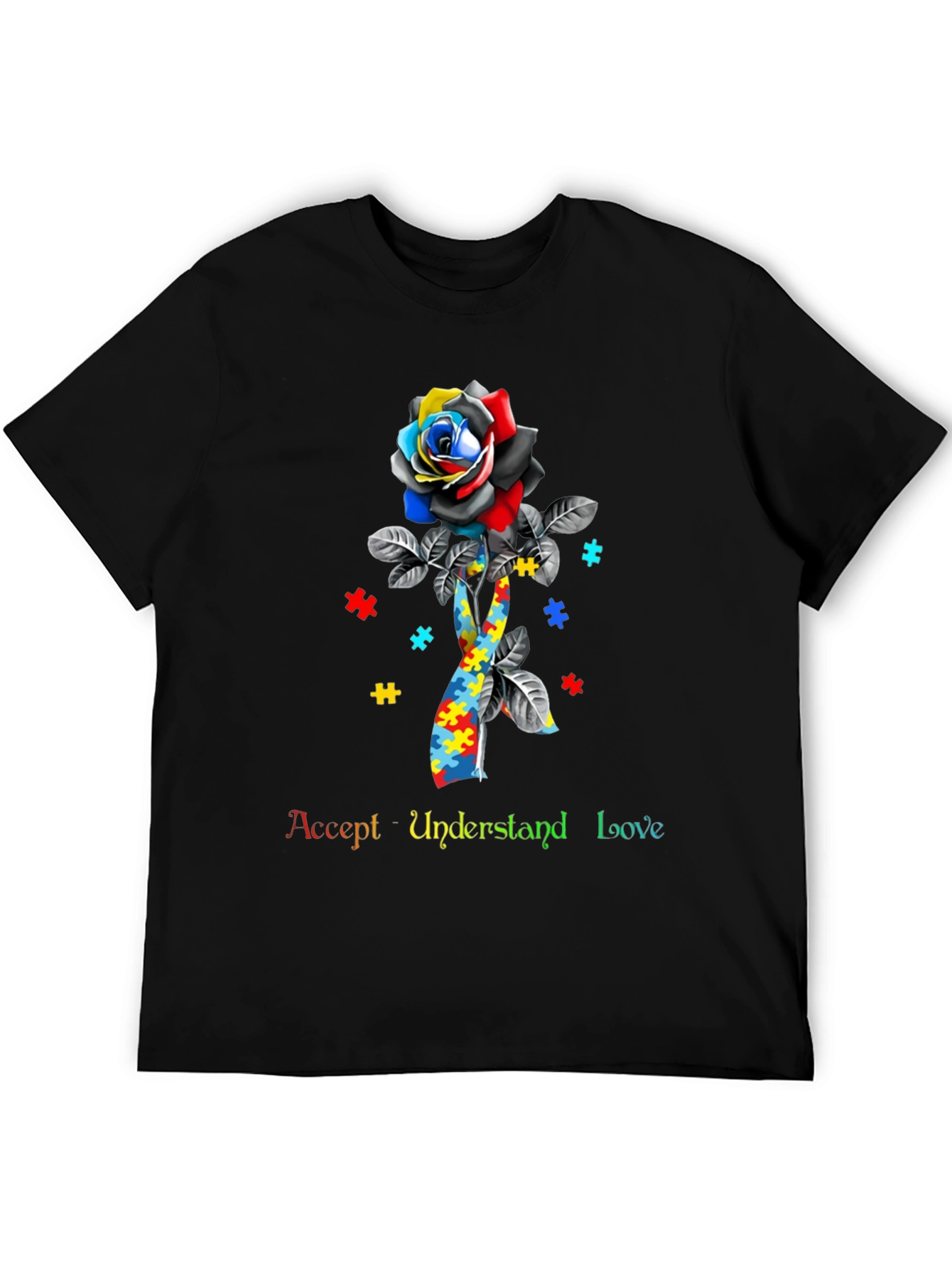 Autism Awareness Rose T-Shirt