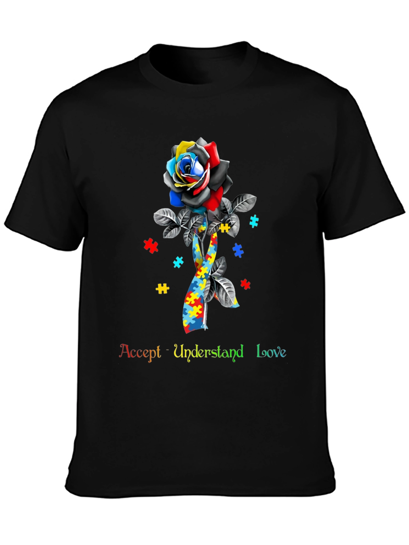 Autism Awareness Rose T-Shirt