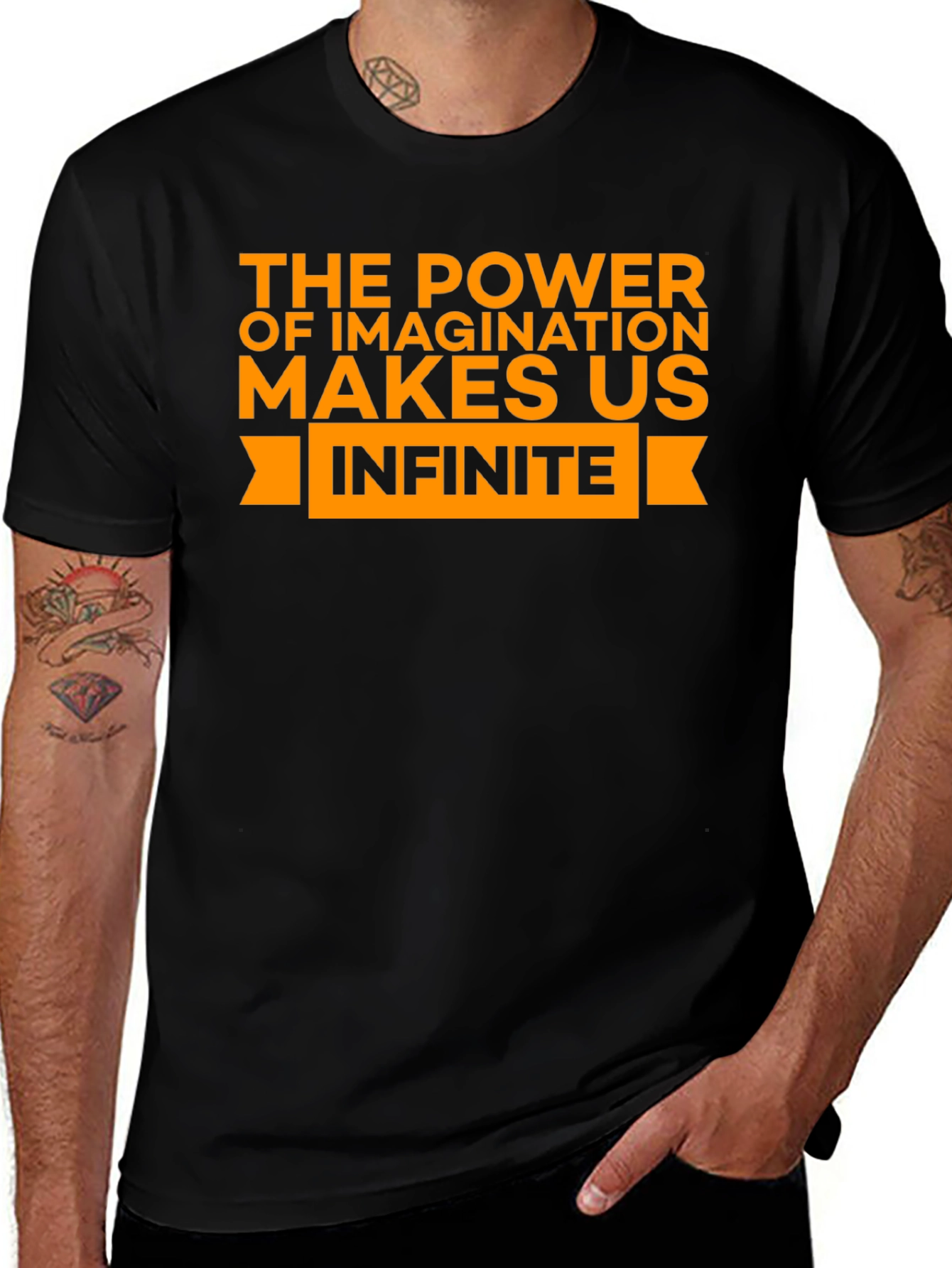 Infinite Imagination Black Graphic Tee