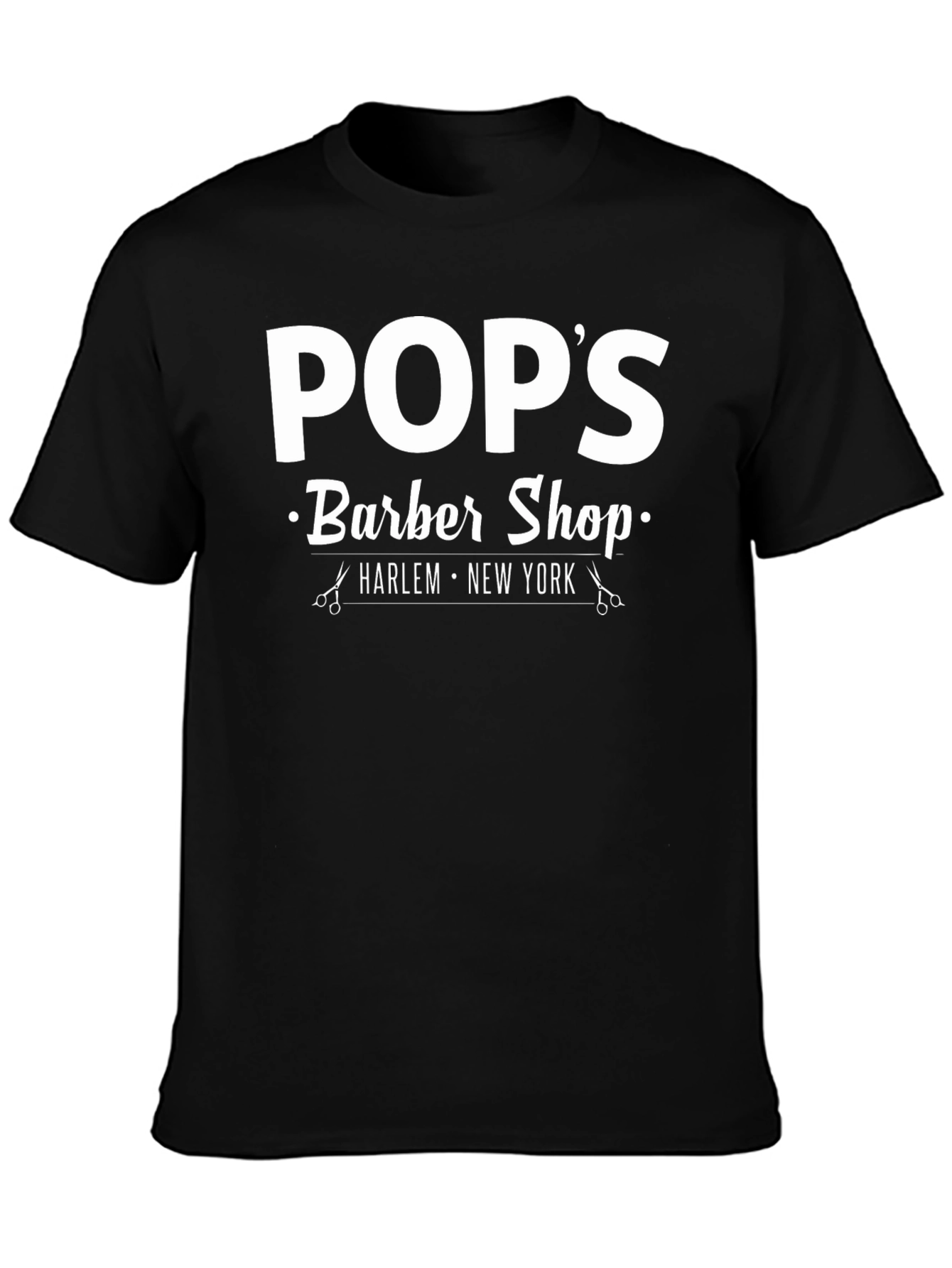 Pops Barber Shop Black T-Shirt