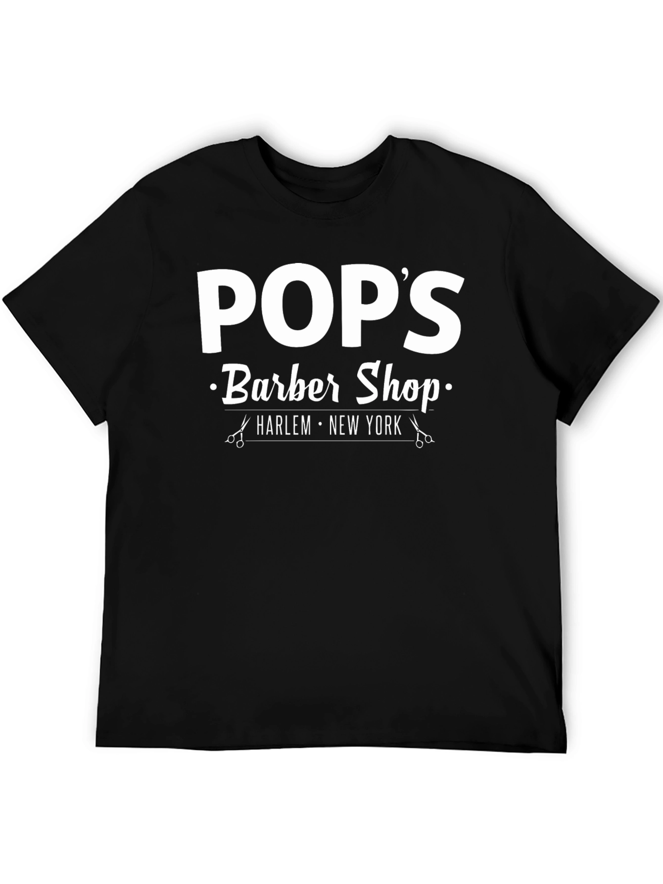 Pops Barber Shop Black T-Shirt
