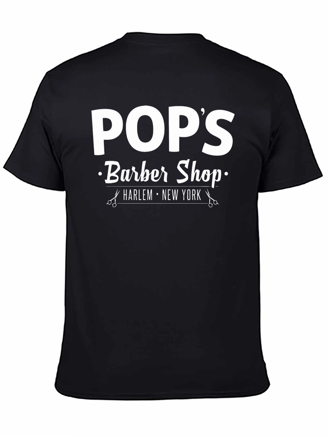 Pops Barber Shop Black T-Shirt