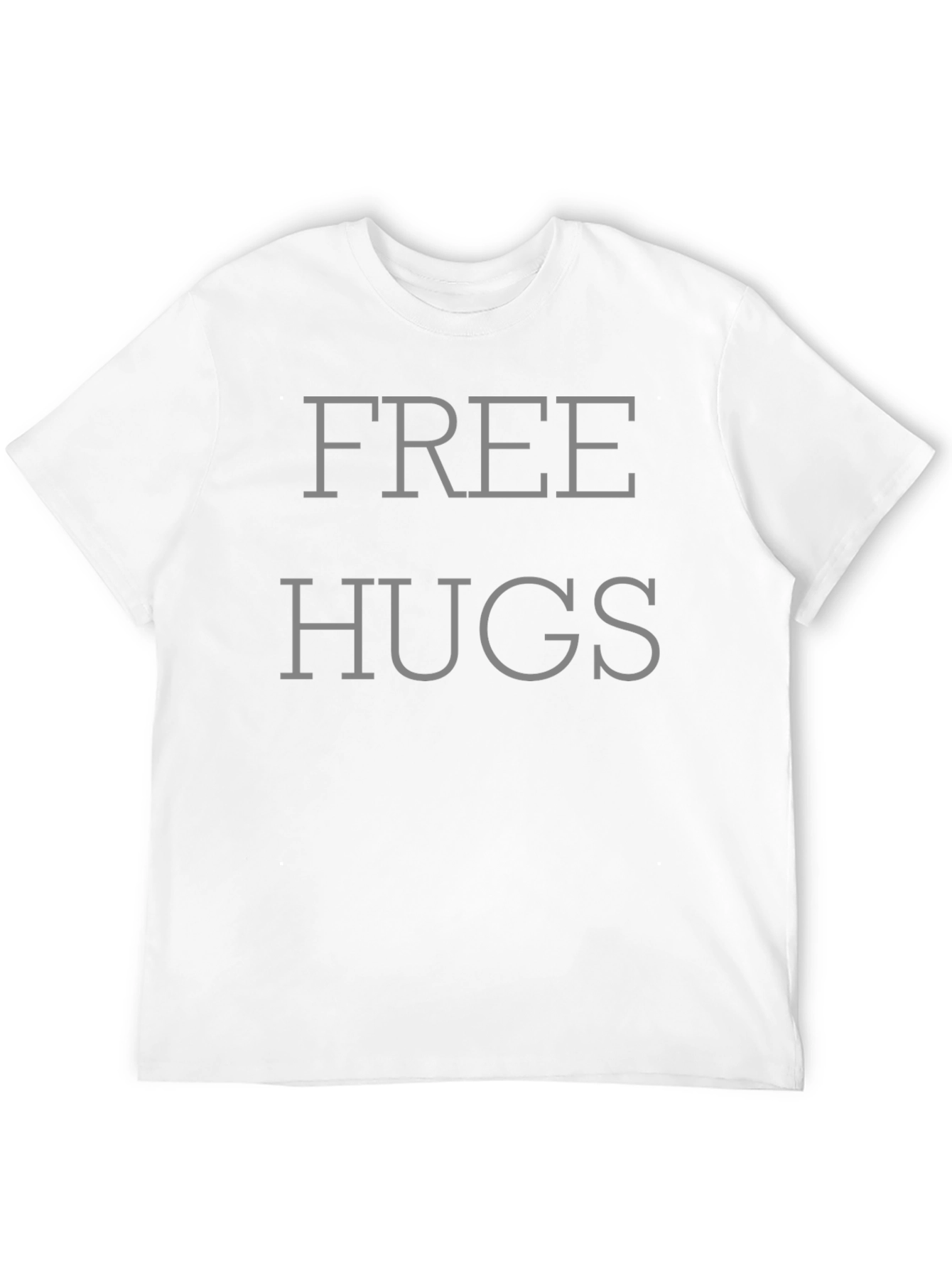 Free Hugs Graphic T-Shirt - Black Casual Tee