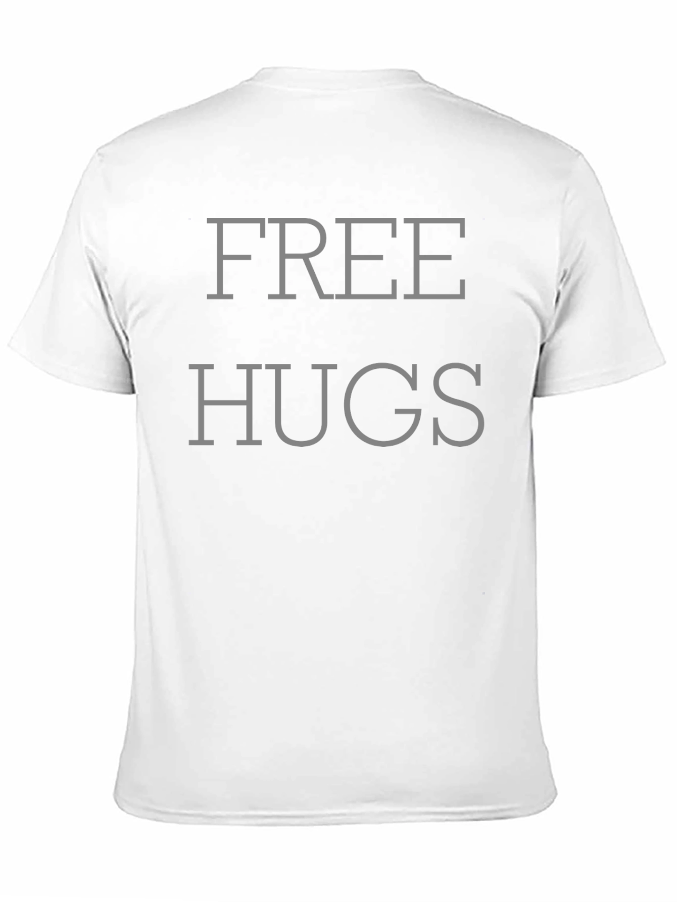 Free Hugs Graphic T-Shirt - Black Casual Tee