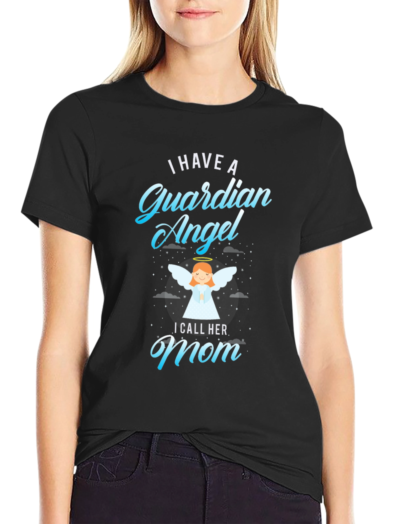 Guardian Angel Mom T-Shirt - Memorial Gift