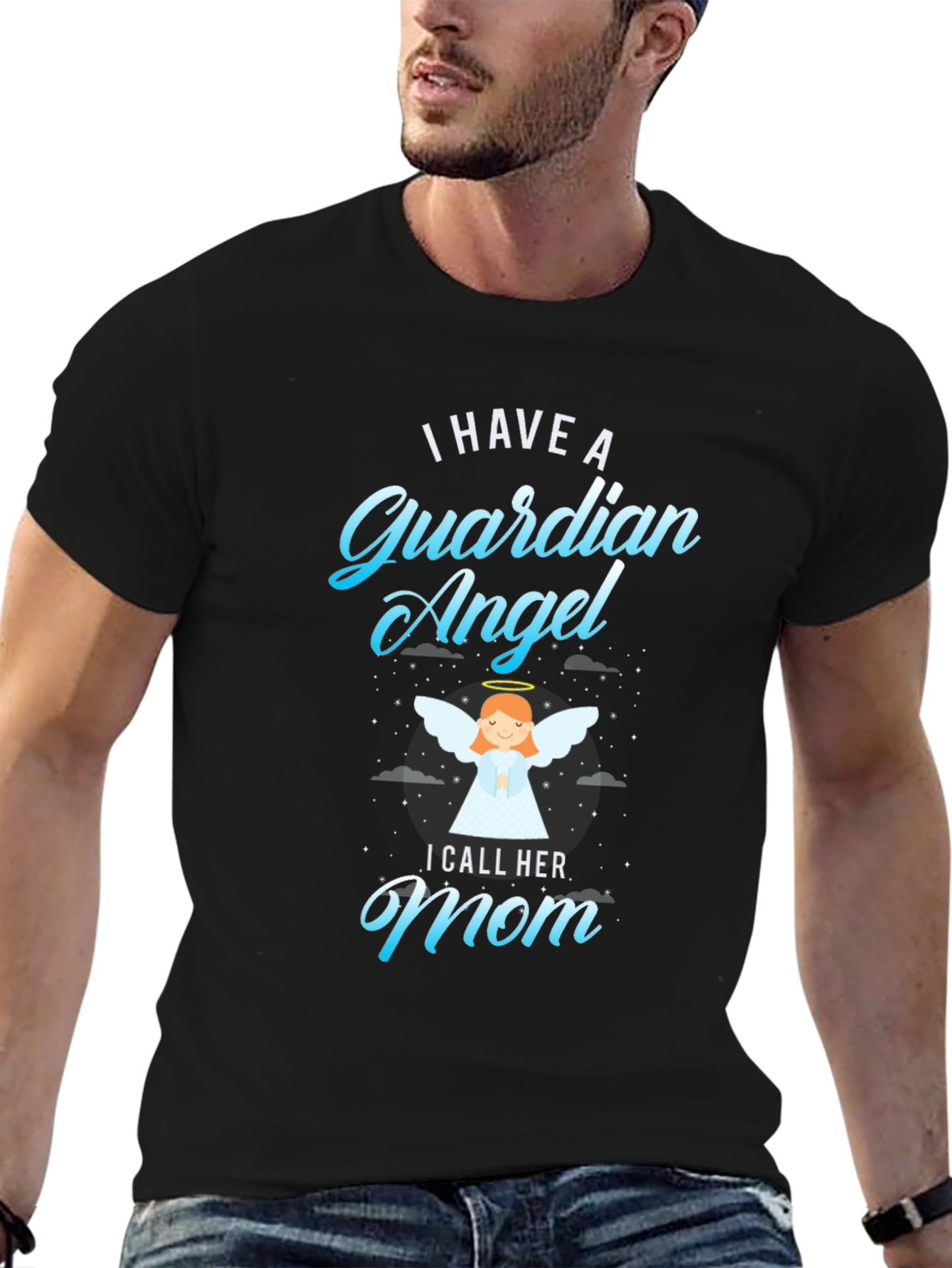 Guardian Angel Mom T-Shirt - Memorial Gift