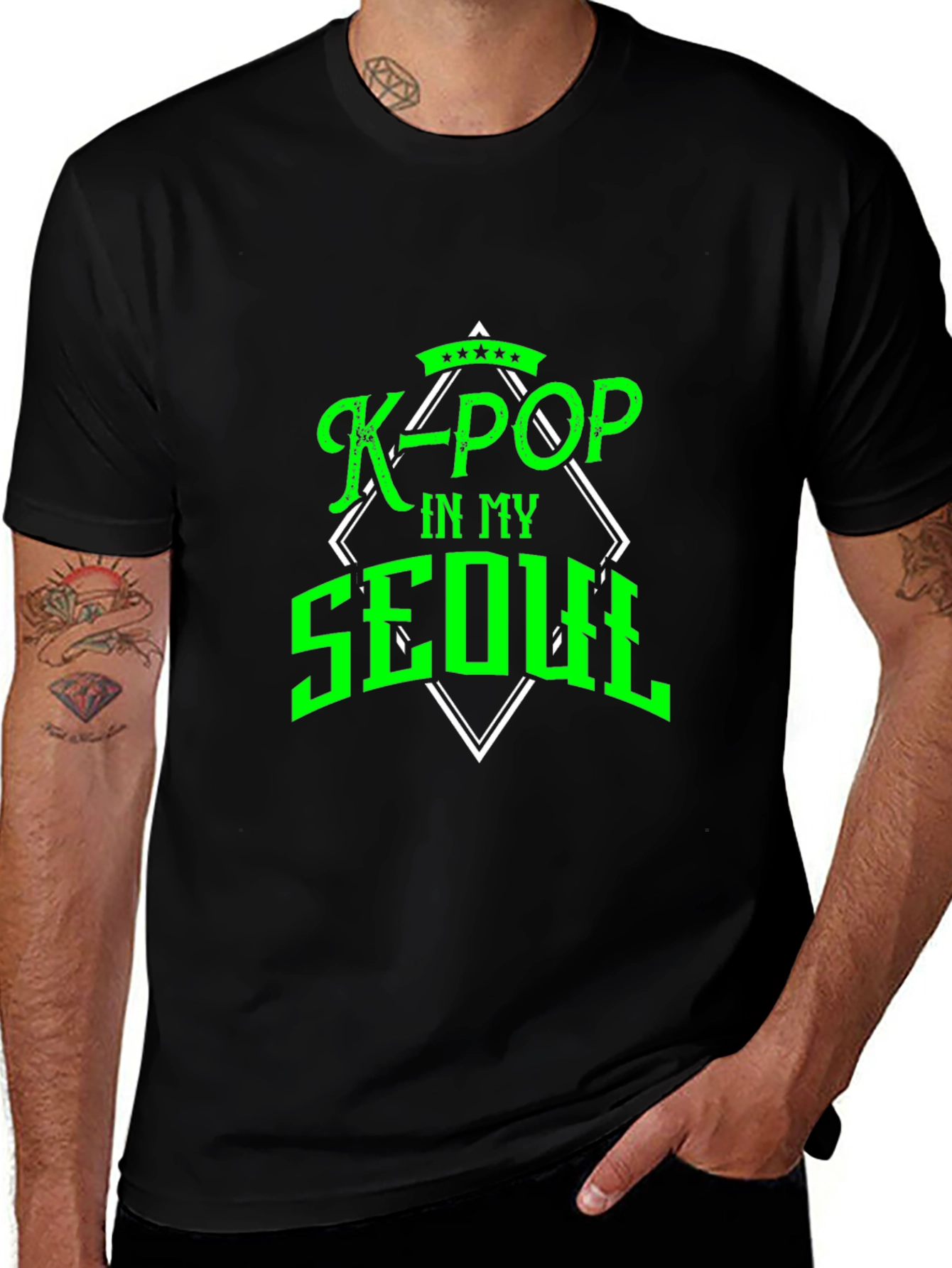 K-POP In My Seoul Black T-Shirt