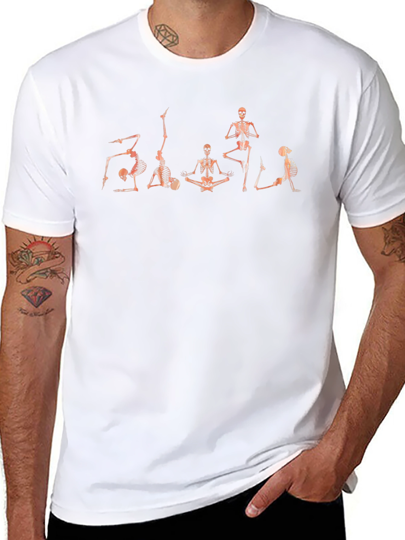 Yoga Skeleton Graphic Tee - Mens Black T-Shirt