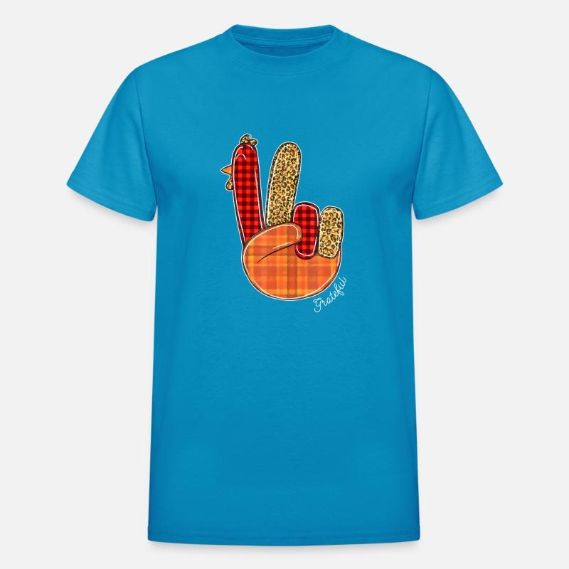 Peace Love Turkey Grateful Turkey Hand Sign Thanks
