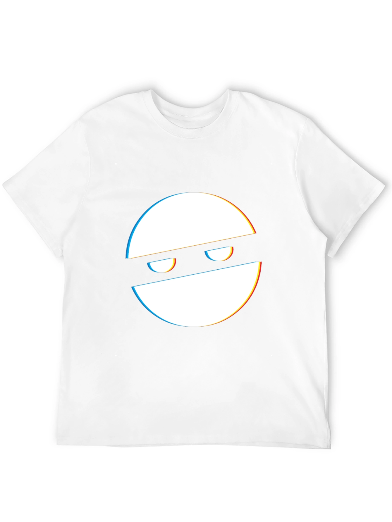 Glitch Mask Tee - Modern Graphic Black T-Shirt
