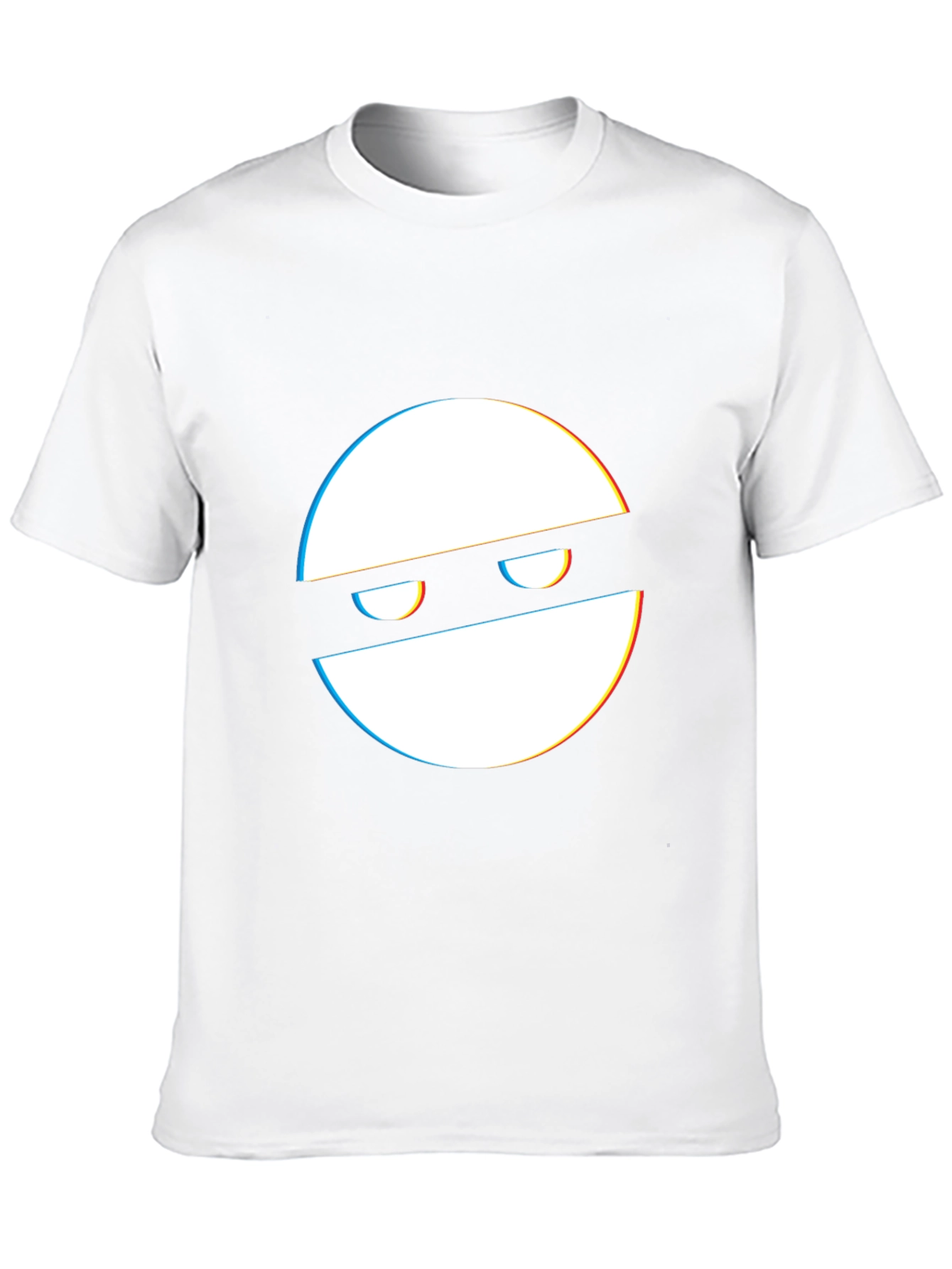 Glitch Mask Tee - Modern Graphic Black T-Shirt