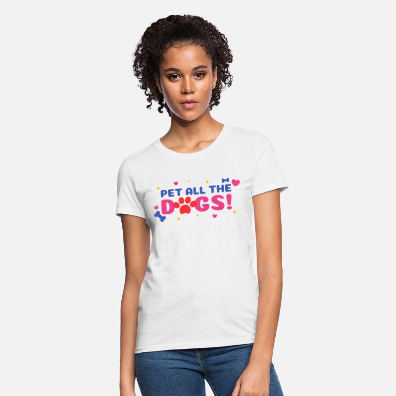 Pet All the Dogs" Fun and Whimsical T-Shirt