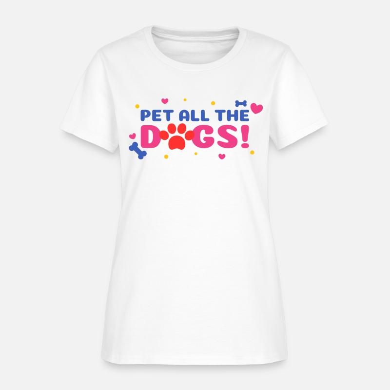 Pet All the Dogs" Fun and Whimsical T-Shirt