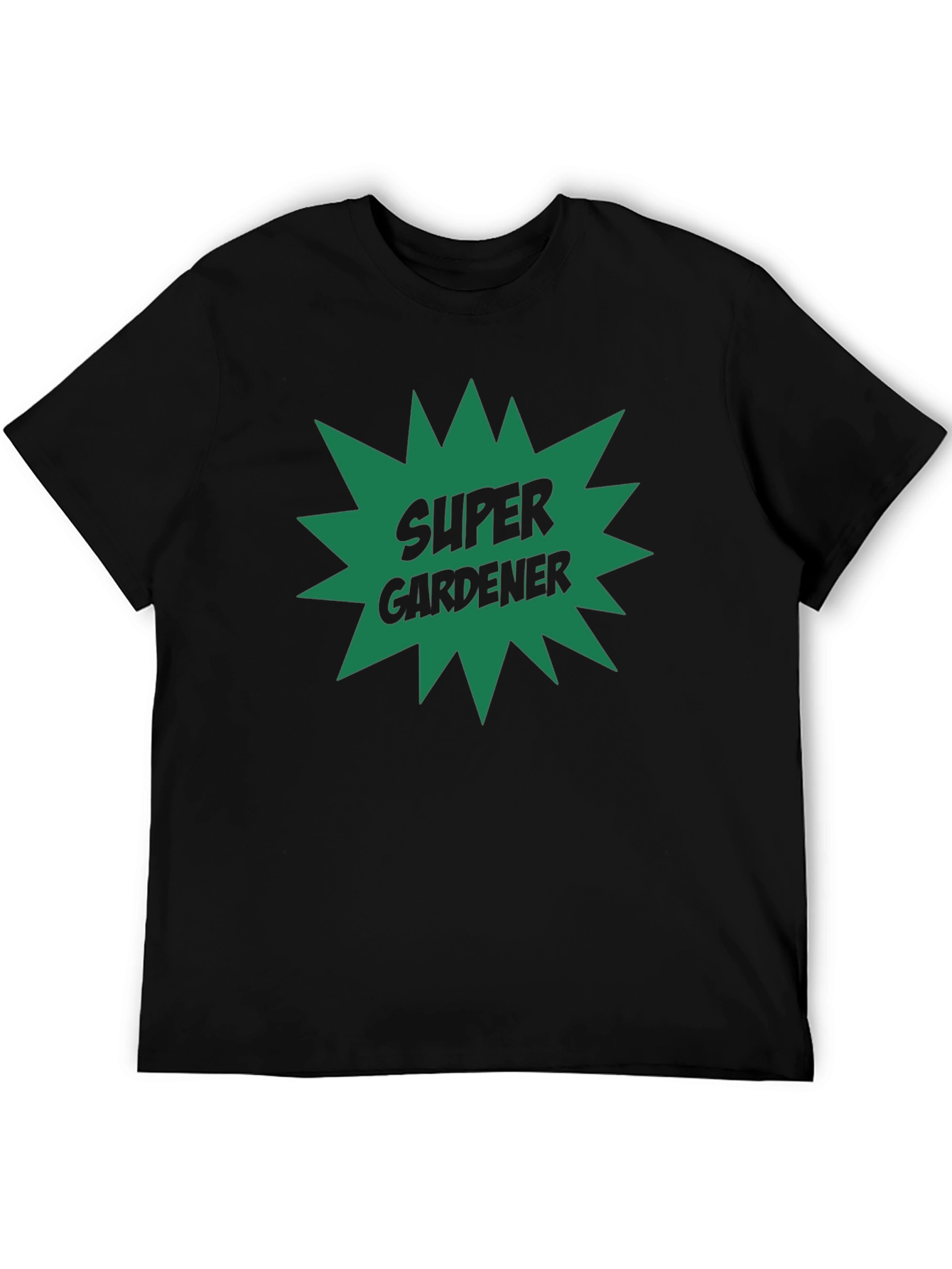 Super Gardener T-Shirt - Black Crew Neck Tee