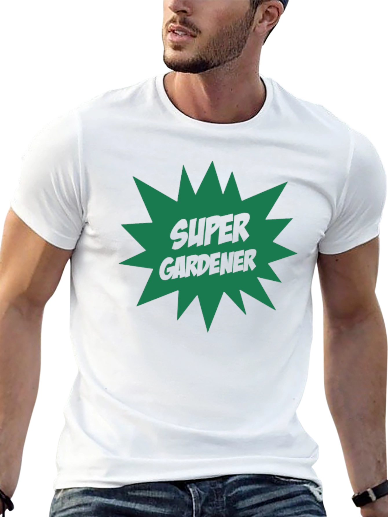 Super Gardener T-Shirt - Black Crew Neck Tee