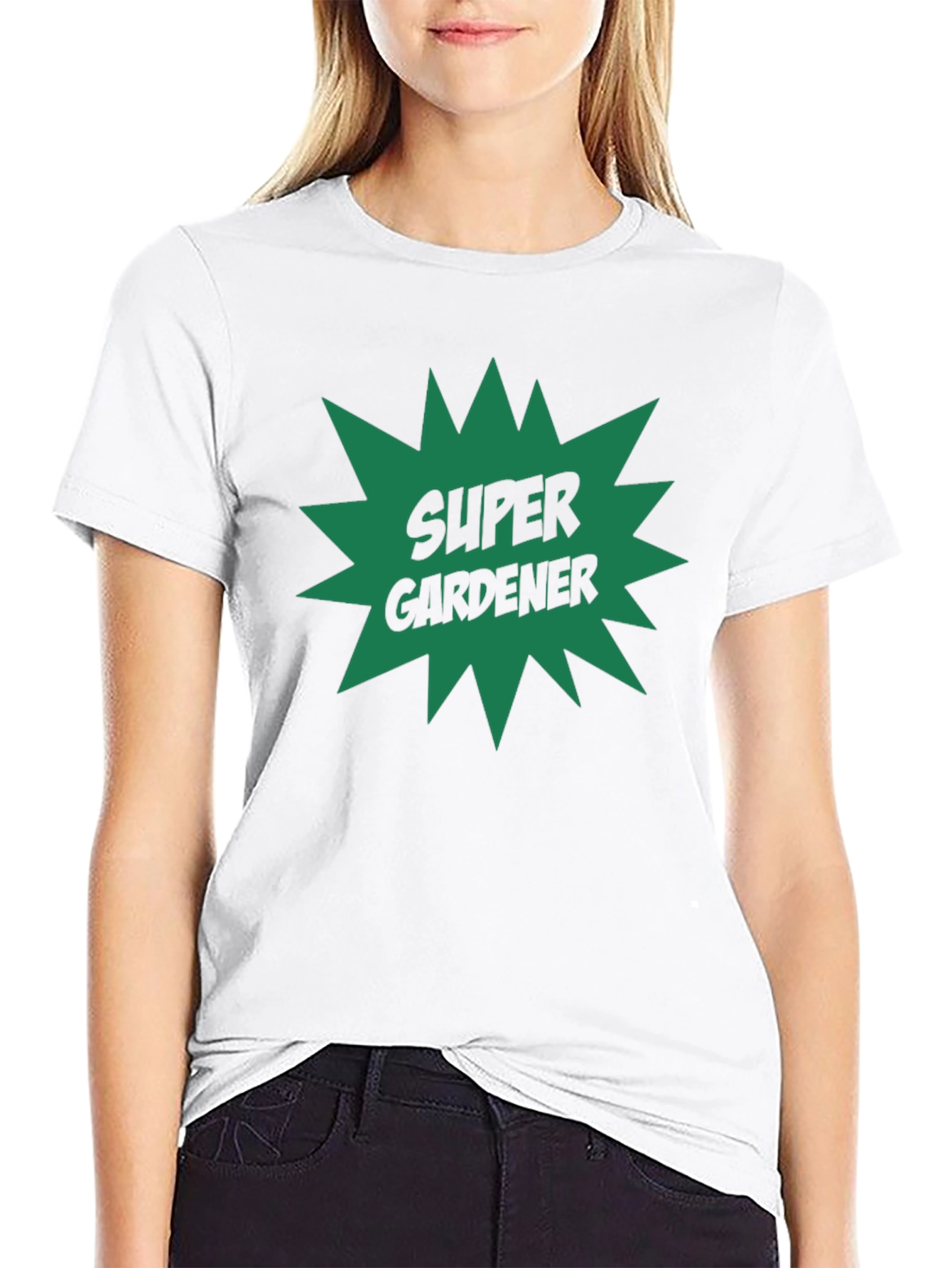 Super Gardener T-Shirt - Black Crew Neck Tee