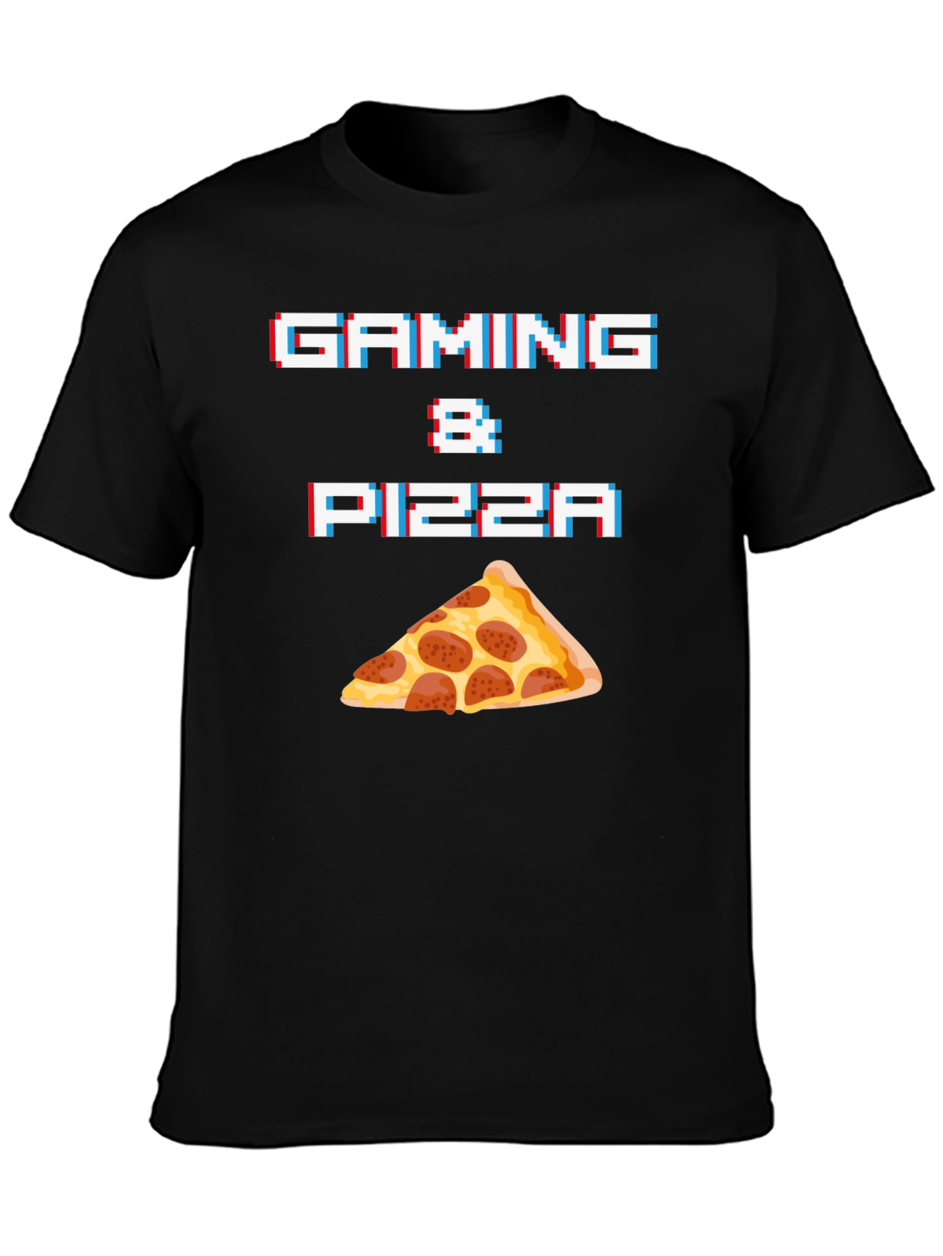 Gaming & Pizza Graphic T-Shirt - Gamer Foodie Tee