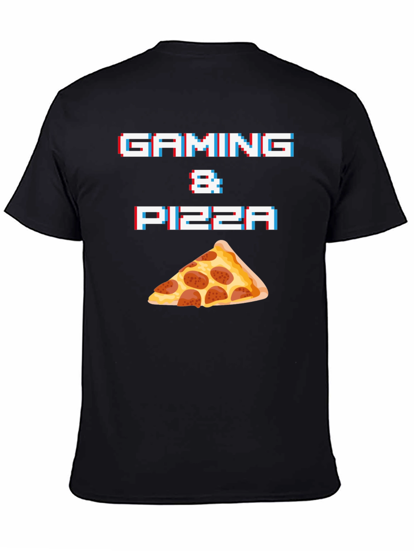 Gaming & Pizza Graphic T-Shirt - Gamer Foodie Tee