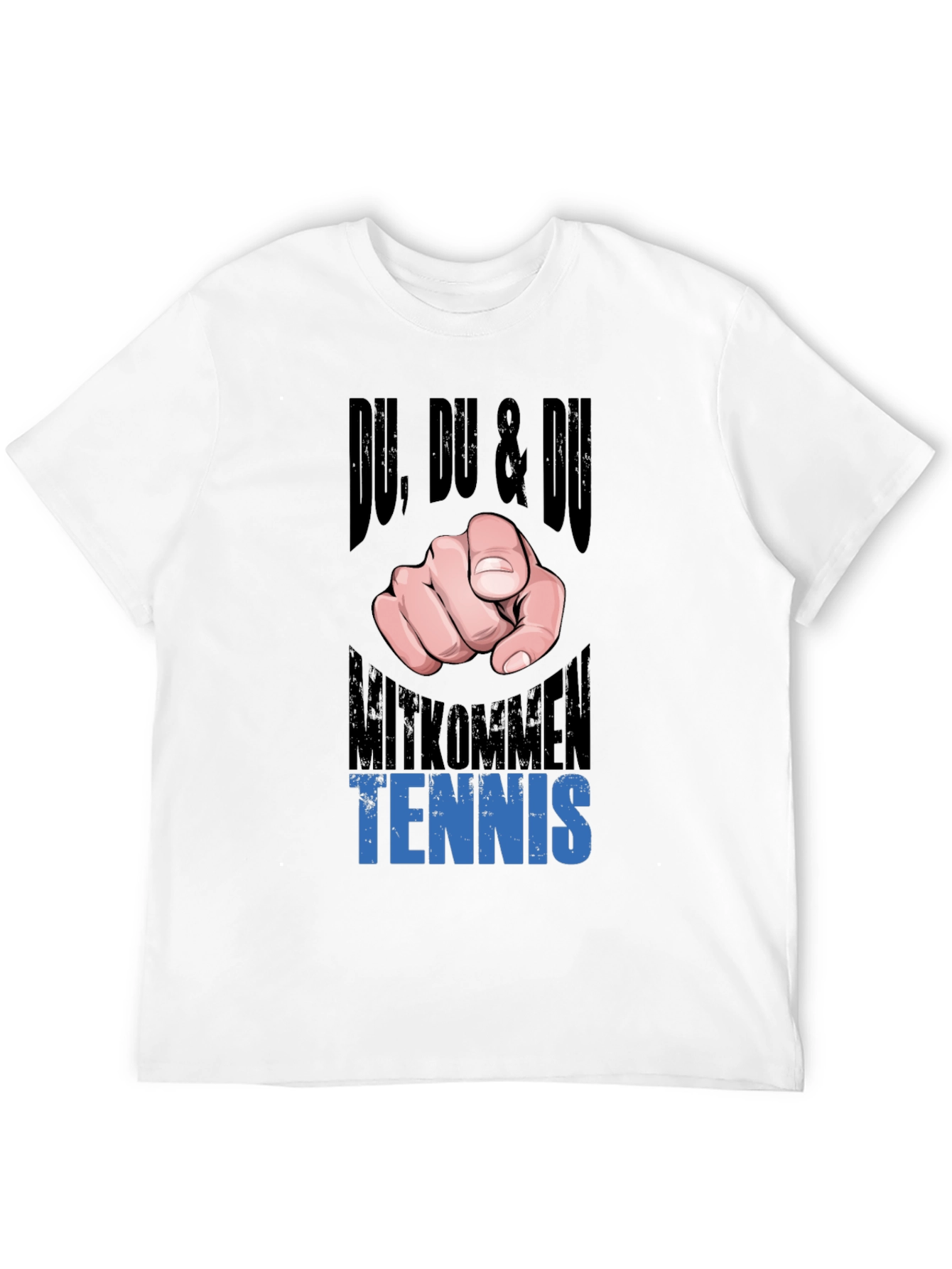 Du Tennis Graphic Tee - Black Cotton T-Shirt