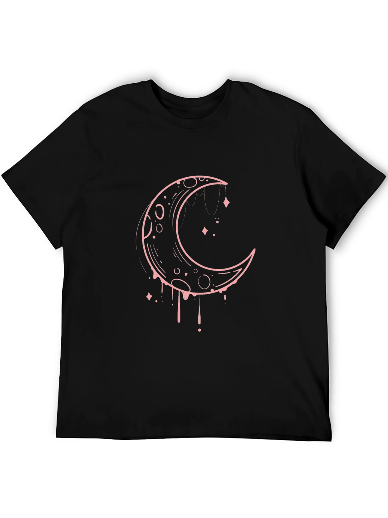 Crescent Moon Graphic Tee - Black