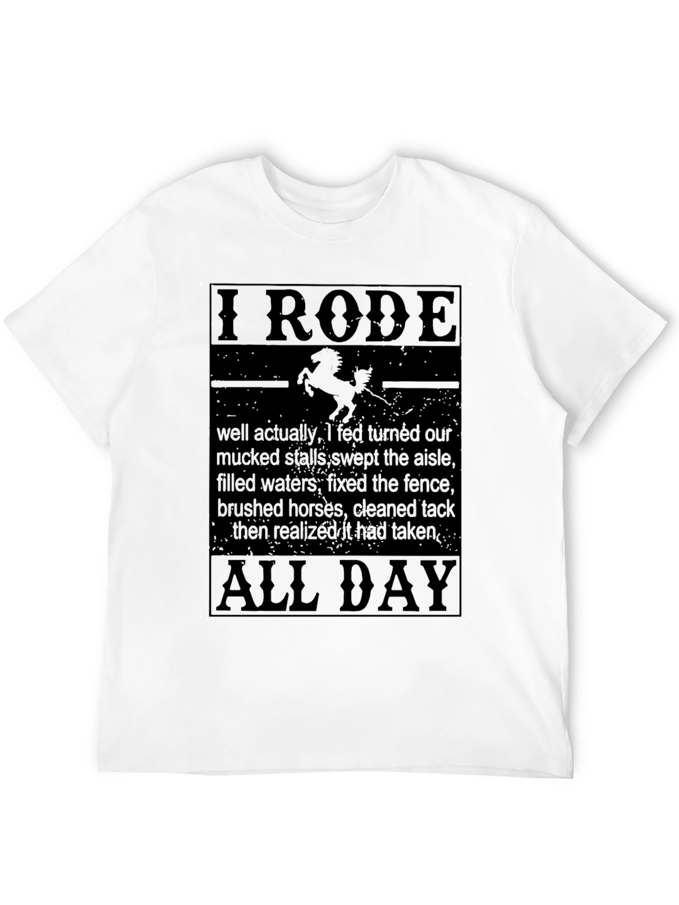 I Rode All Day Black Graphic Tee
