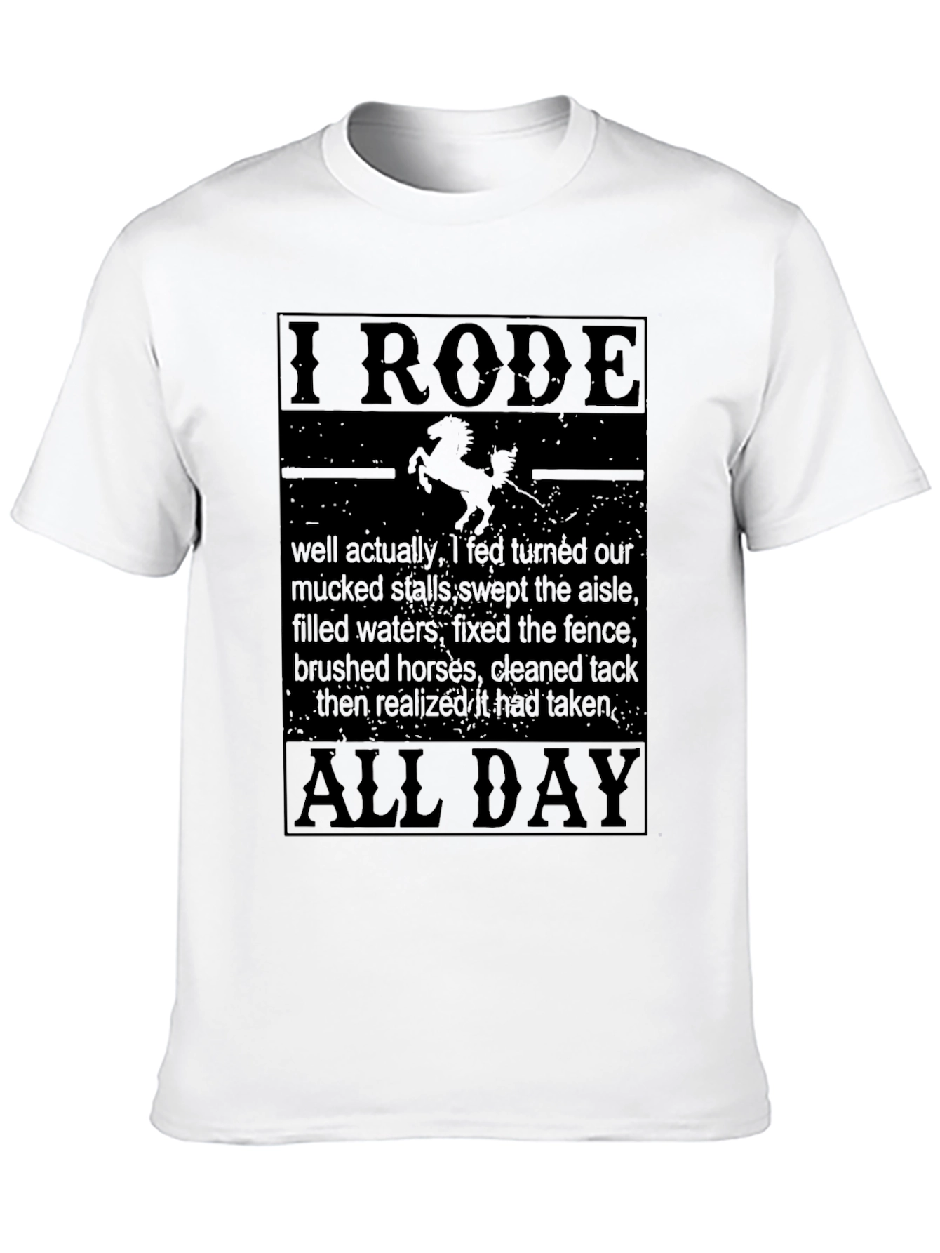 I Rode All Day Black Graphic Tee