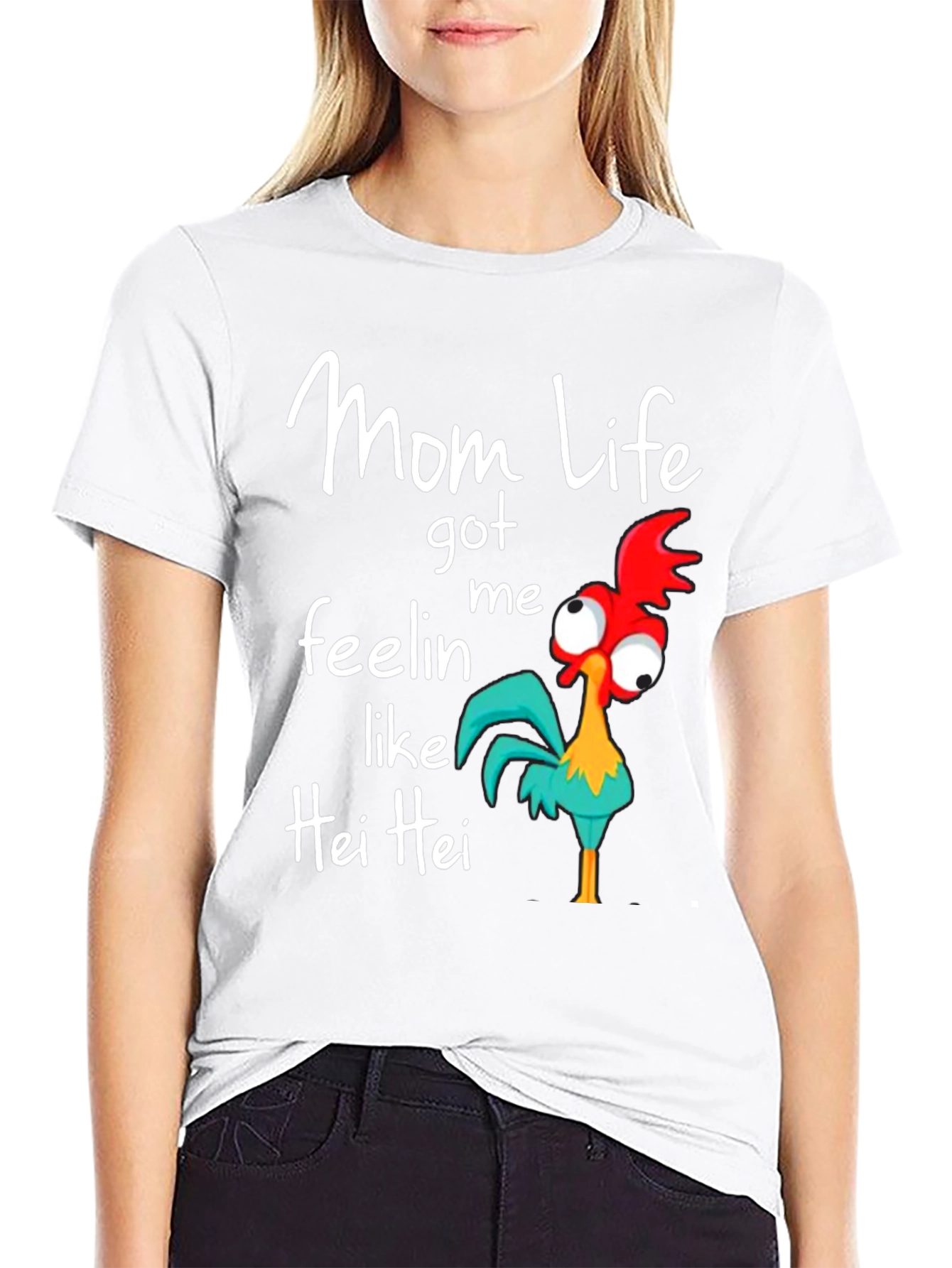 Mom Life Hei Hei Graphic Tee