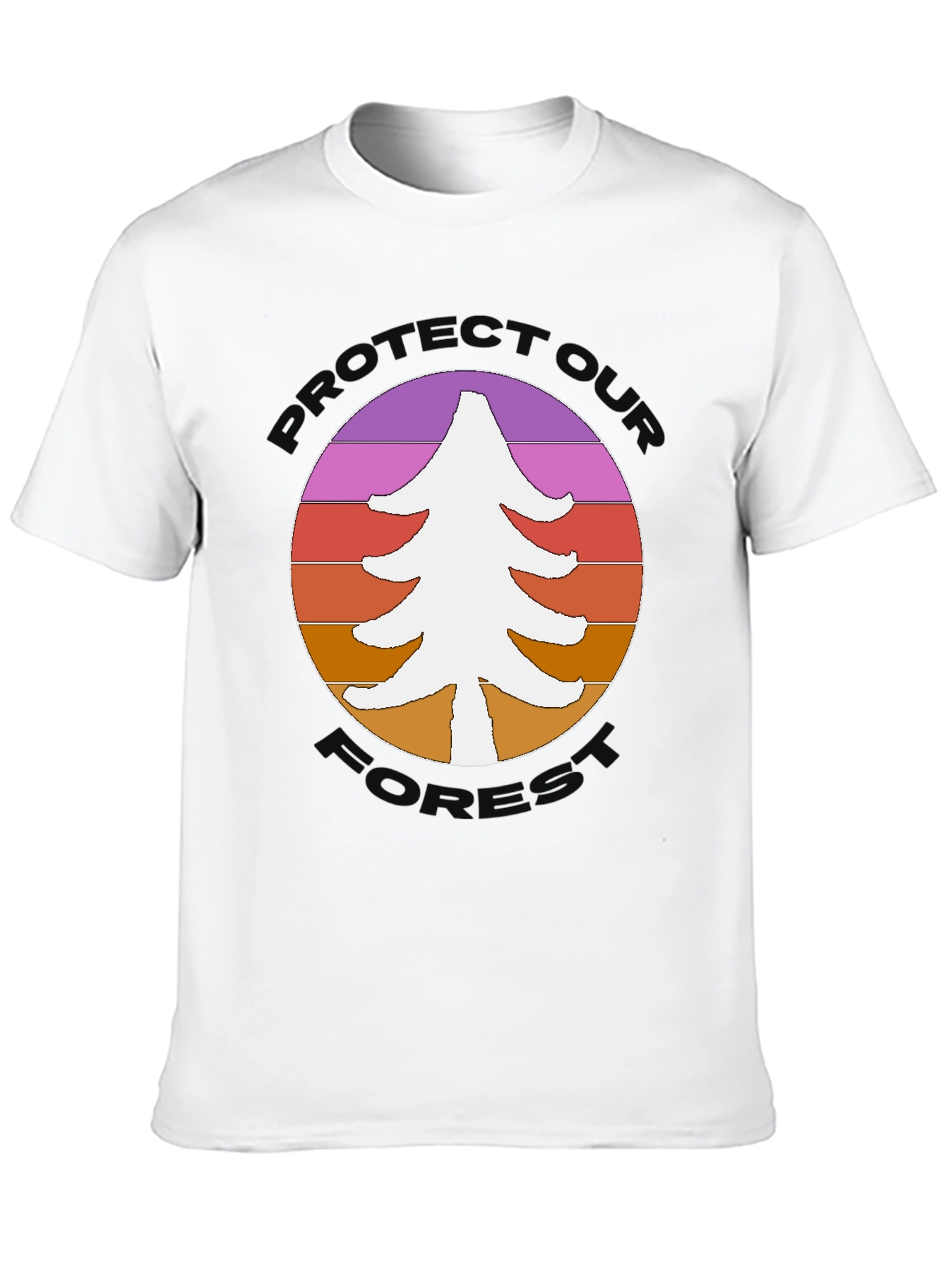 Retro Protect Our World Tree Graphic T-Shirt