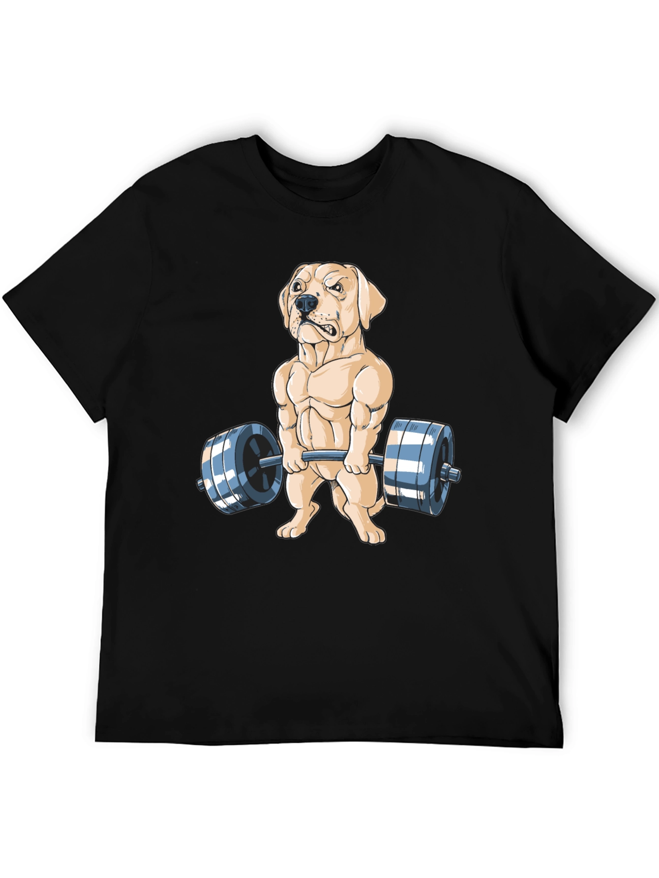 Dog Lifting Weights Graphic Tee