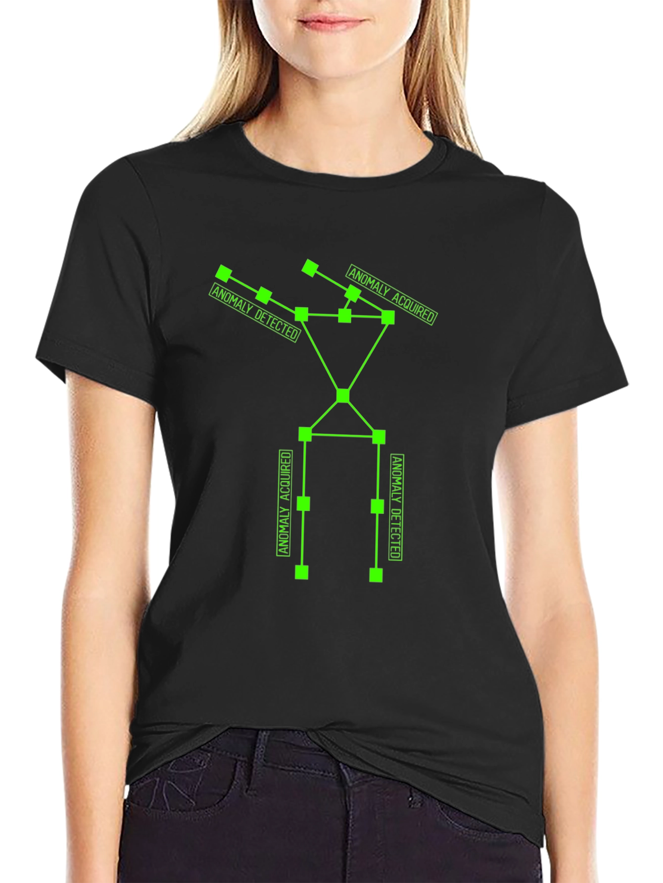 Anomaly Detected Graphic Tee - Black