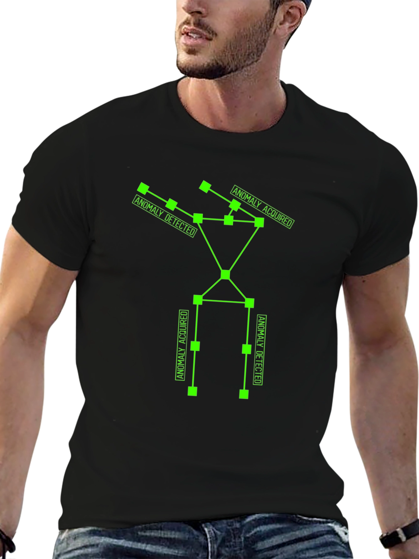 Anomaly Detected Graphic Tee - Black