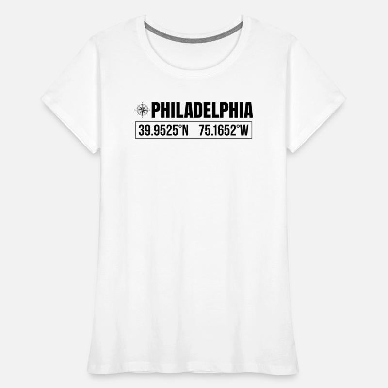 Philadelphia City GPS Coordinates Souvenir USA