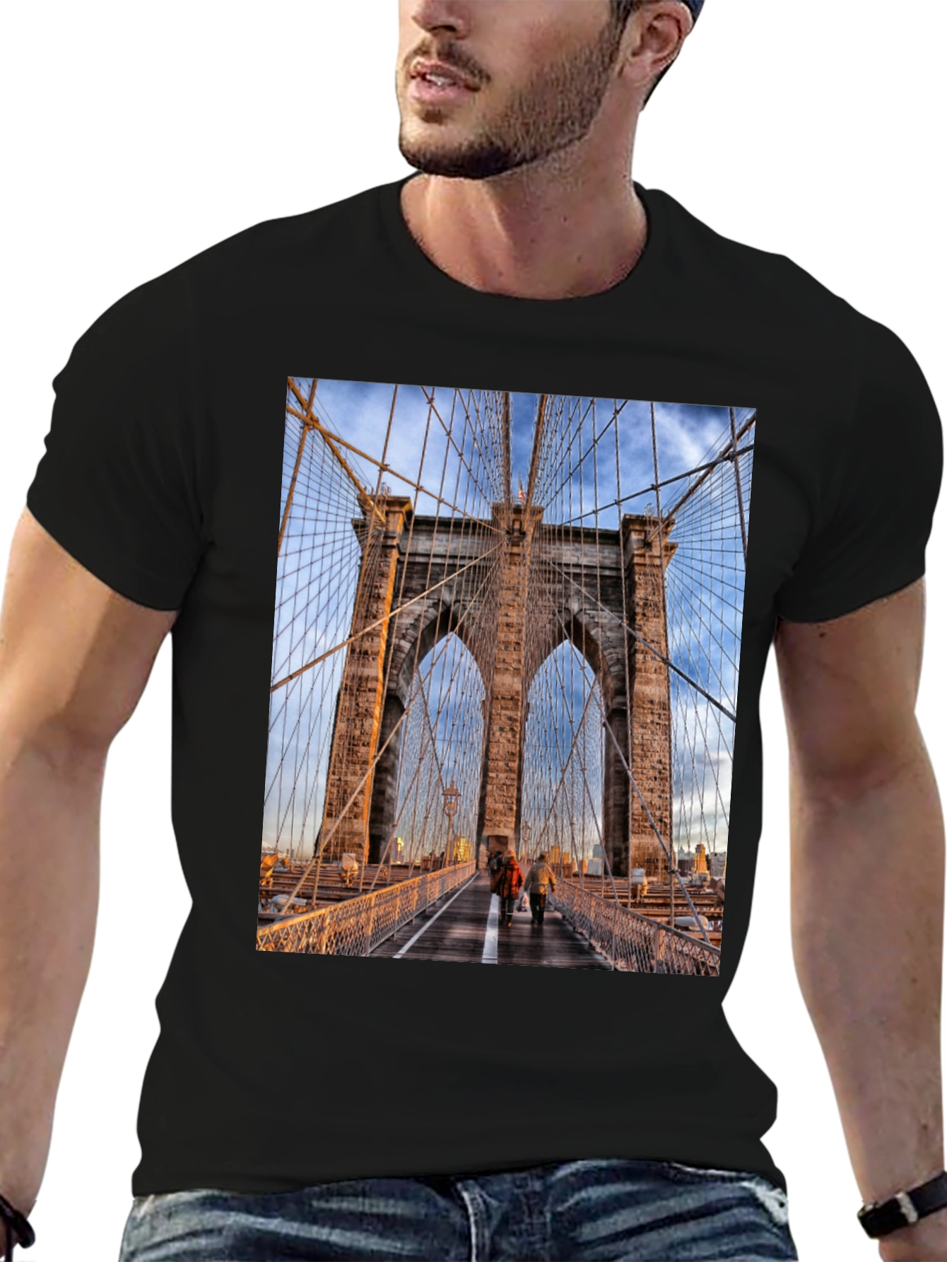 Brooklyn Bridge Black T-Shirt