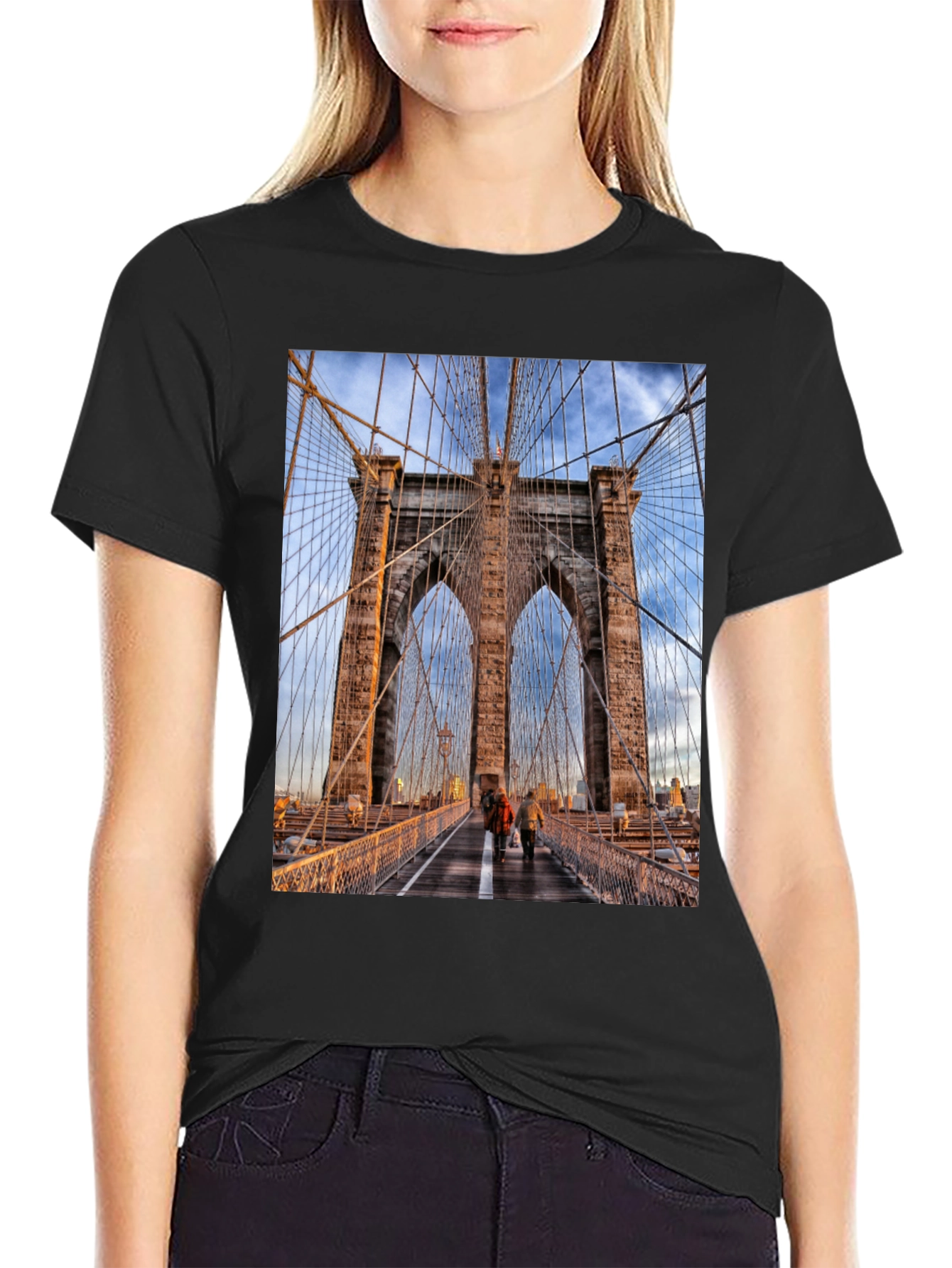 Brooklyn Bridge Black T-Shirt