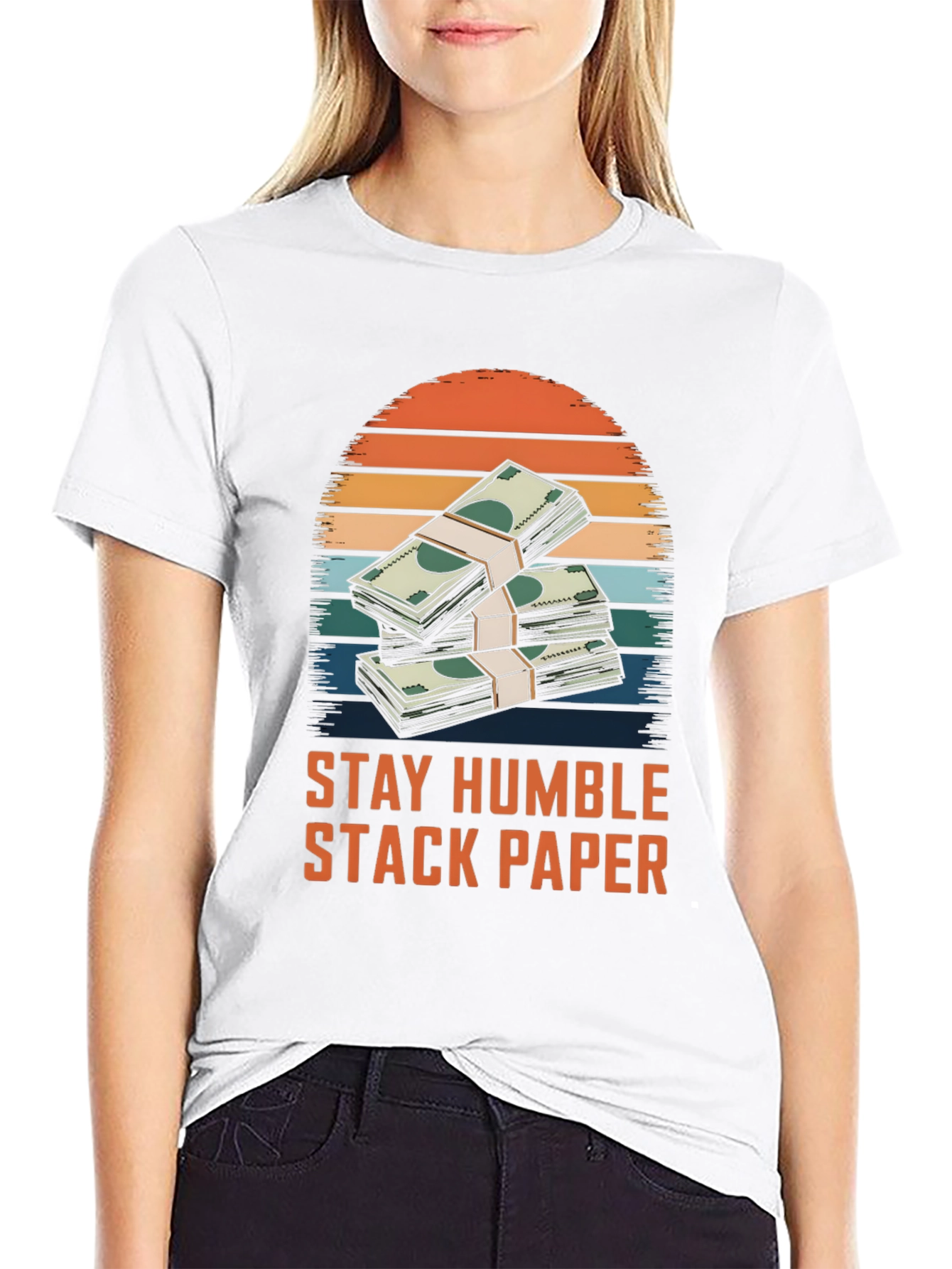 Stay Humble Stack Paper Graphic Tee