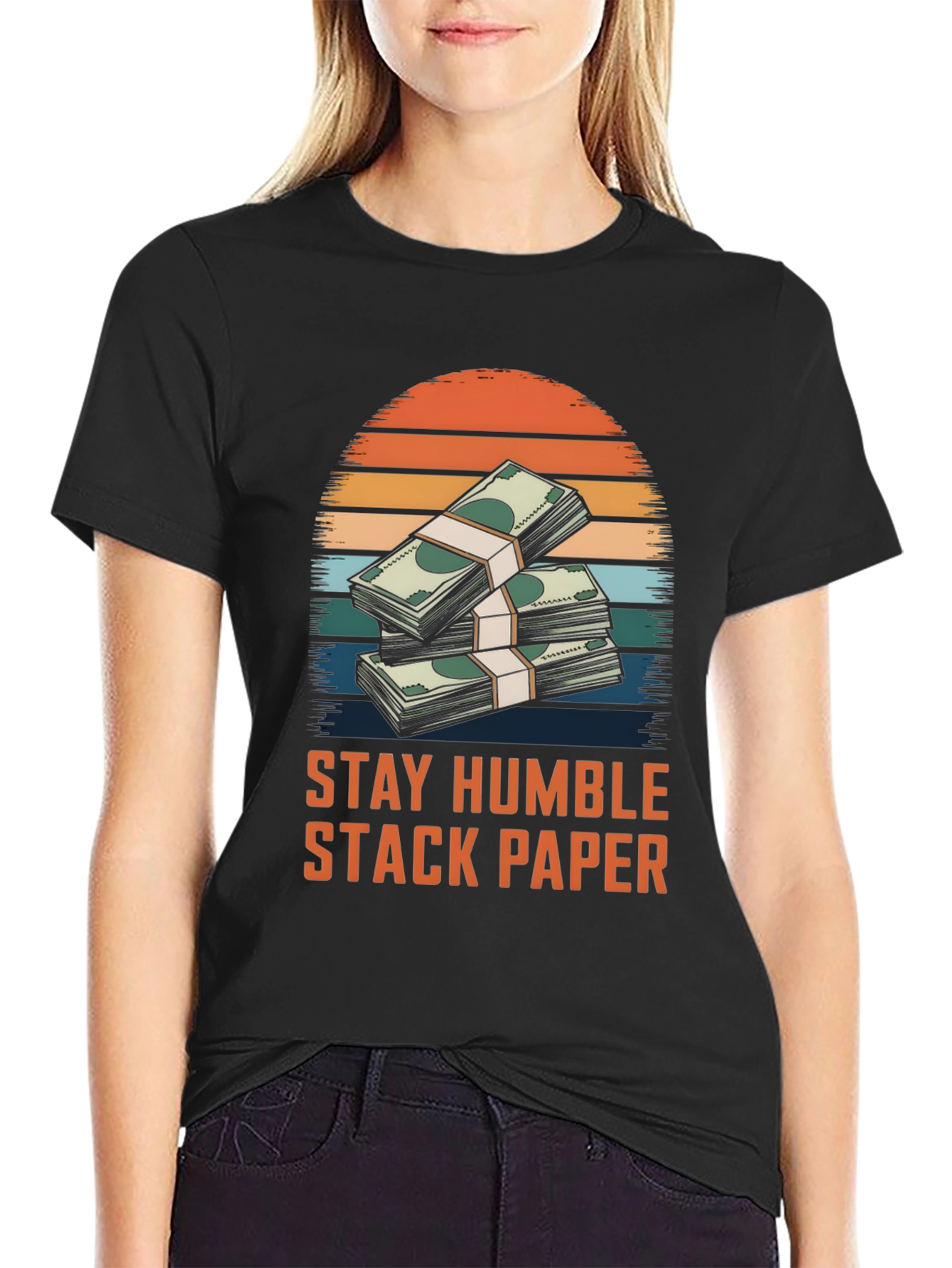 Stay Humble Stack Paper Graphic Tee