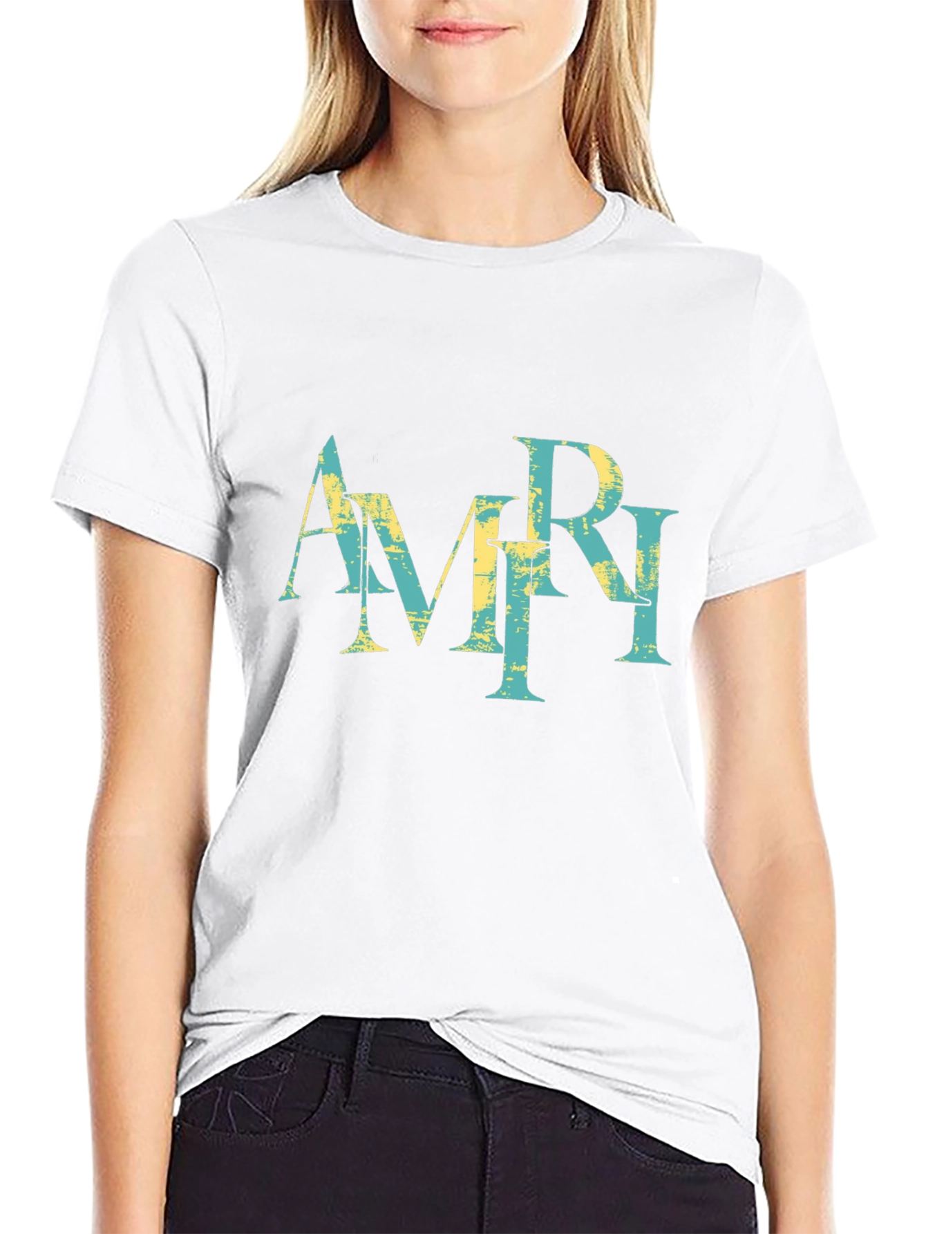 AMRI Graphic Print Black T-Shirt
