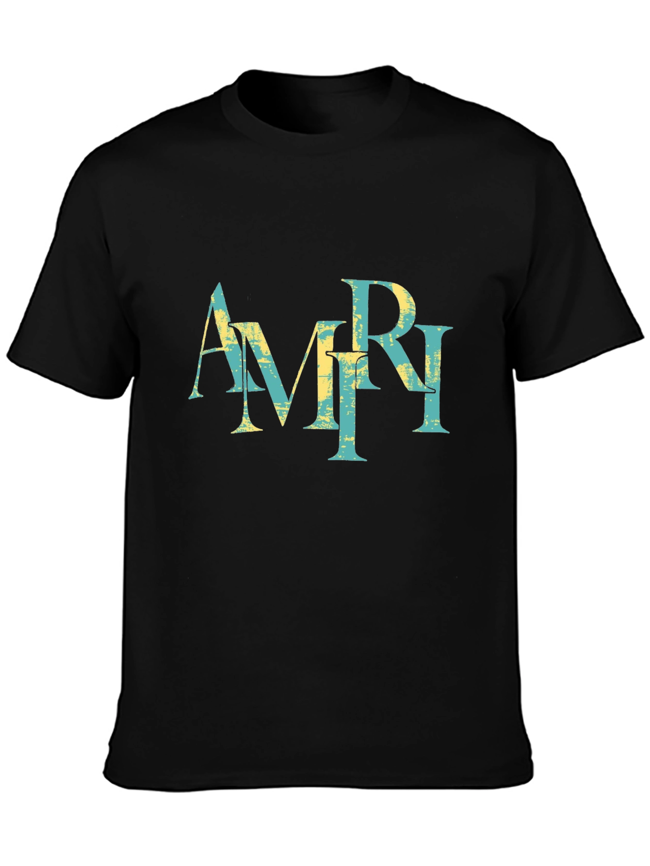 AMRI Graphic Print Black T-Shirt