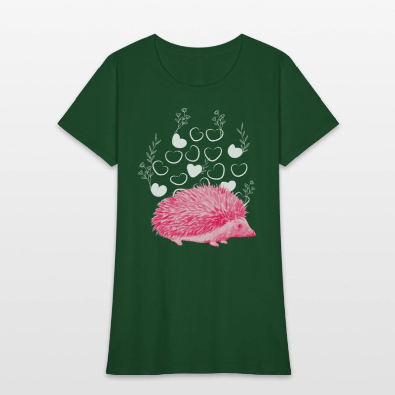 Pink Hedgehog Woman's T-Shirt