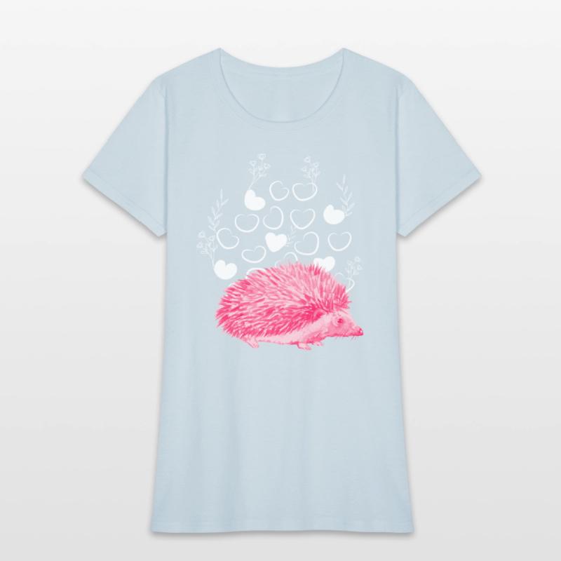 Pink Hedgehog Woman's T-Shirt