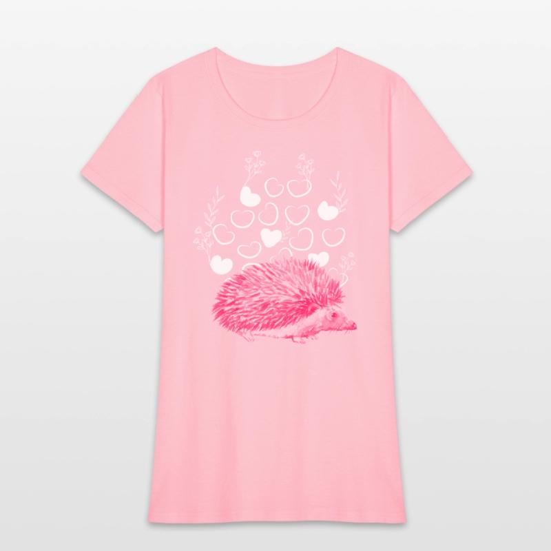 Pink Hedgehog Woman's T-Shirt
