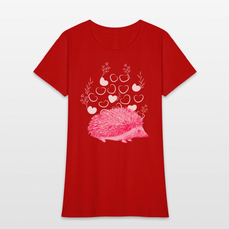 Pink Hedgehog Woman's T-Shirt