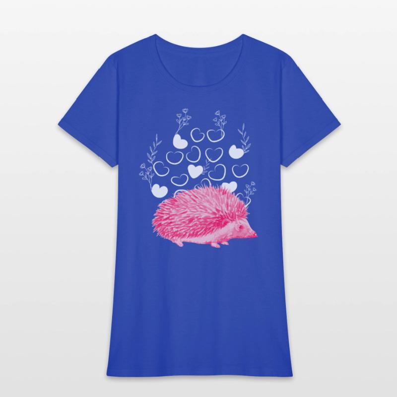 Pink Hedgehog Woman's T-Shirt