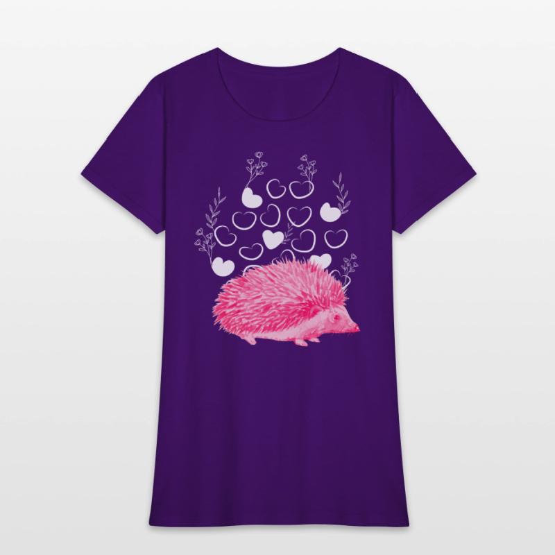 Pink Hedgehog Woman's T-Shirt