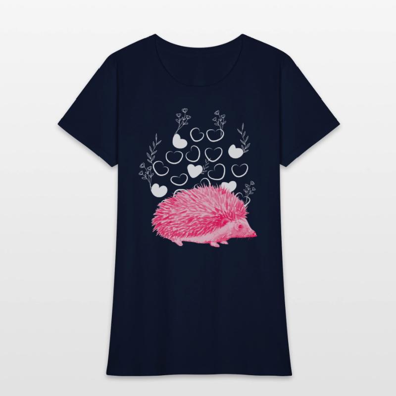 Pink Hedgehog Woman's T-Shirt
