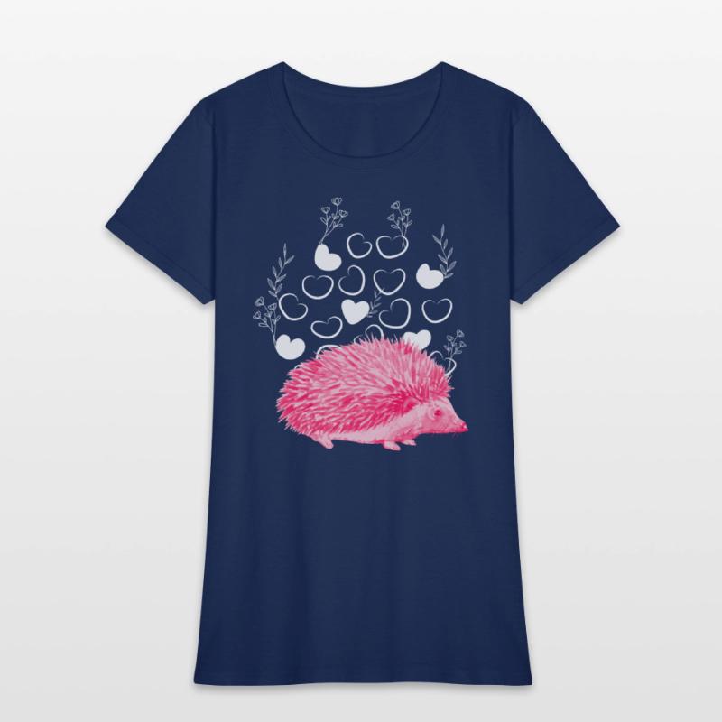 Pink Hedgehog Woman's T-Shirt